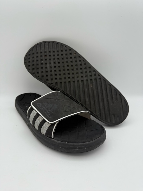 adidas Other - Men's Adidas Black Metallic Silver Zeitfrei Slide UF (UltraFoam+) Slip-On Size 9